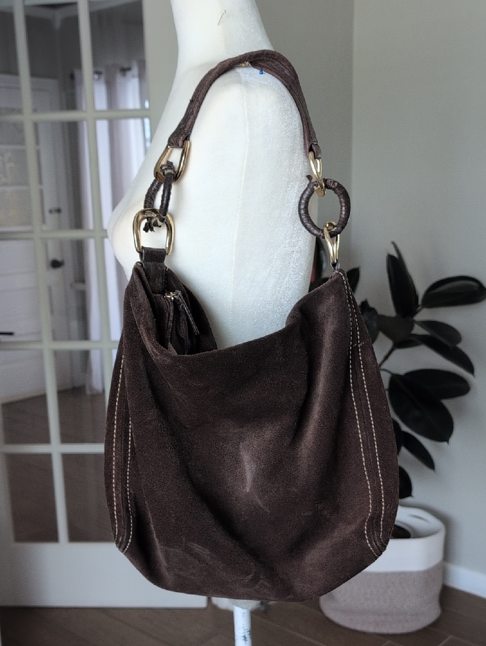 2016 Michael Kors Brown Suede Hobo Bag - Picture 3 of 15